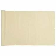 Параван за тераса, кремав, 300x90 см, PVC