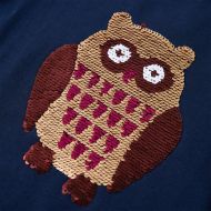 Детска тениска с дълъг ръкав, нейви, 116