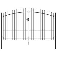 Оградна порта Woerden с двойна врата с шипове отгоре 299,5x224,5 см