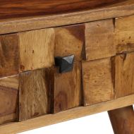 Маса за кафе, акация масив, финиш цвят пчелен мед, 110x50x37 cм