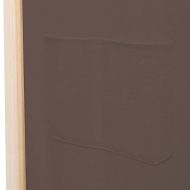 Параван за стая, 3 панела, кафяв, 120x170x4 cм, текстил