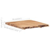 Плот за маса, акациево дърво масив, 58x(50-60)x3,8 cм