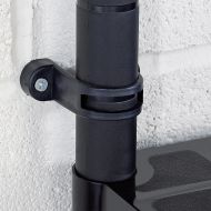 Стелаж за съхранение с 4 рафта черен 244x30,5x130 см пластмаса