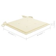 Сгъваеми градински столове, 6 бр, с възглавници, акация масив