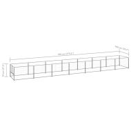 Клетка за кучета, сива, 7 м², стомана