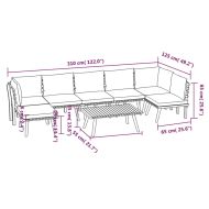 Градински лаундж комплект с възглавници, 8 части, акация масив