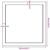 Плот за баня светлокафяв 60x60x(2-6) см обработено дърво масив