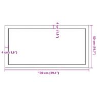 Плот за маса, 100x50x(2-4) см, необработен масивен дъб