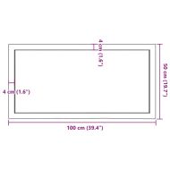 Плот за маса тъмнокафяв 100x50x(2-6) см обработен масивен дъб