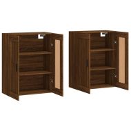 Стенни шкафове, 2 бр, кафяв дъб, инженерно дърво