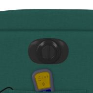 Електрически масажен наклоняем стол, тъмнозелен, текстил