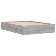 Рамка за легло с чекмедже сив сонома 120x200 см инженерно дърво