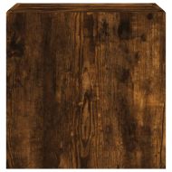 Стенни ТВ шкафове с LED лампи, 2 бр, опушен дъб, 40,5x35x40 см