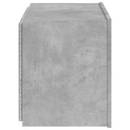 Стенен ТВ шкаф с LED осветление, бетонно сив, 60x35x41 см