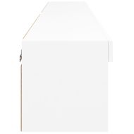 ТВ шкафове с LED осветление 2 бр бели 80x30x30 см