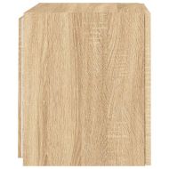 Стенни ТВ шкафове с LED лампи, 2 бр, сонома дъб, 40,5x35x40 см