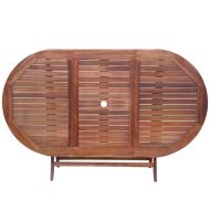 Градински трапезен комплект с възглавници 9 части акация масив