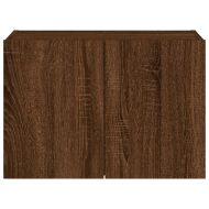 Стенен ТВ шкаф с LED осветление, кафяв дъб, 60x35x41 см