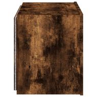 Стенен ТВ шкаф с LED осветление, опушен дъб, 60x35x41 см