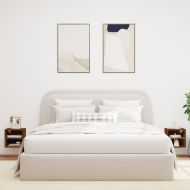 Стенни ТВ шкафове с LED лампи, 2 бр, кафяв дъб, 30x28,5x30 см