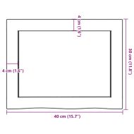 Стенен рафт светлокафяв 40x30x(2-6) см обработен масивен дъб