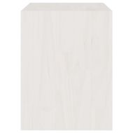 Нощно шкафче, бяло, 40x30,5x40 см, бор масив