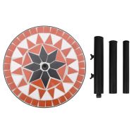 Основа за чадър, теракота и бяло, кръгла, 12 кг