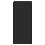 Стенен ТВ шкаф с LED осветление, черен, 30,5x35x70 см