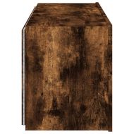 Стенен ТВ шкаф с LED осветление, опушен дъб, 100x35x31 см