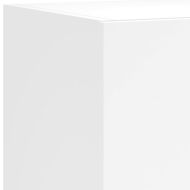 Стенни ТВ шкафове с LED осветление, 2 бр, бели, 80x35x31 см