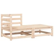 Градински ъглов диван с възглавници и табуретка за крака