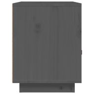 Нощни шкафчета, 2 бр, сиви, 40x34x45 см, борово дърво масив