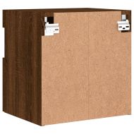 Стенен ТВ шкаф с LED осветление, кафяв дъб, 40x30x40 см