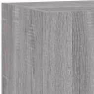 Стенни ТВ шкафове с LED лампи, 2 бр, сив сонома, 80x35x31 см