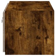 Стенен ТВ шкаф с LED осветление, опушен дъб, 60x35x31 см