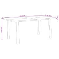 Трапезна маса, 150x90x75 см, акация масив
