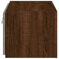 Стенен ТВ шкаф с LED осветление, кафяв дъб, 60x35x31 см