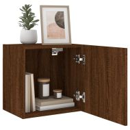 Стенни ТВ шкафове 2 бр кафяв дъб 40,5x30x40 см инженерно дърво