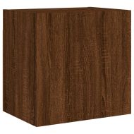 Стенни ТВ шкафове 2 бр кафяв дъб 40,5x30x40 см инженерно дърво