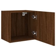 Стенни ТВ шкафове 2 бр кафяв дъб 40,5x30x40 см инженерно дърво