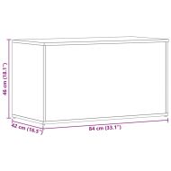 Сандък за съхранение, сонома дъб, 84x42x46 см, инженерно дърво