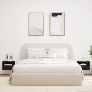 Стенни ТB шкафове, 2 бр, черни, 40x30x30 см, инженерно дърво