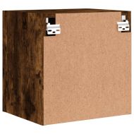Стенни ТB шкафове 2 бр опушен дъб 40,5x30x40 см инженерно дърво
