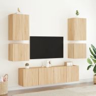 Стенни ТB шкафове 2 бр сонома дъб 40,5x30x40 см инженерно дърво