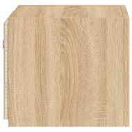 Стенен ТВ шкаф с LED осветление, сонома дъб, 30,5x35x30 см