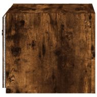 Стенен ТВ шкаф с LED осветление, опушен дъб, 30,5x35x30 см