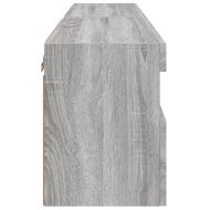 Стенни ТВ шкафове с LED лампи, 2 бр, сив сонома, 60x30x40 см