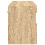 Стенен ТВ шкаф с LED осветление, сонома дъб, 60x30x40 см