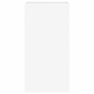 Стенен ТВ шкаф с LED осветление, бял, 40,5x35x80 см