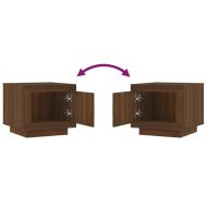 Кафе маса, кафяв дъб, 51x50x45 см, инженерно дърво